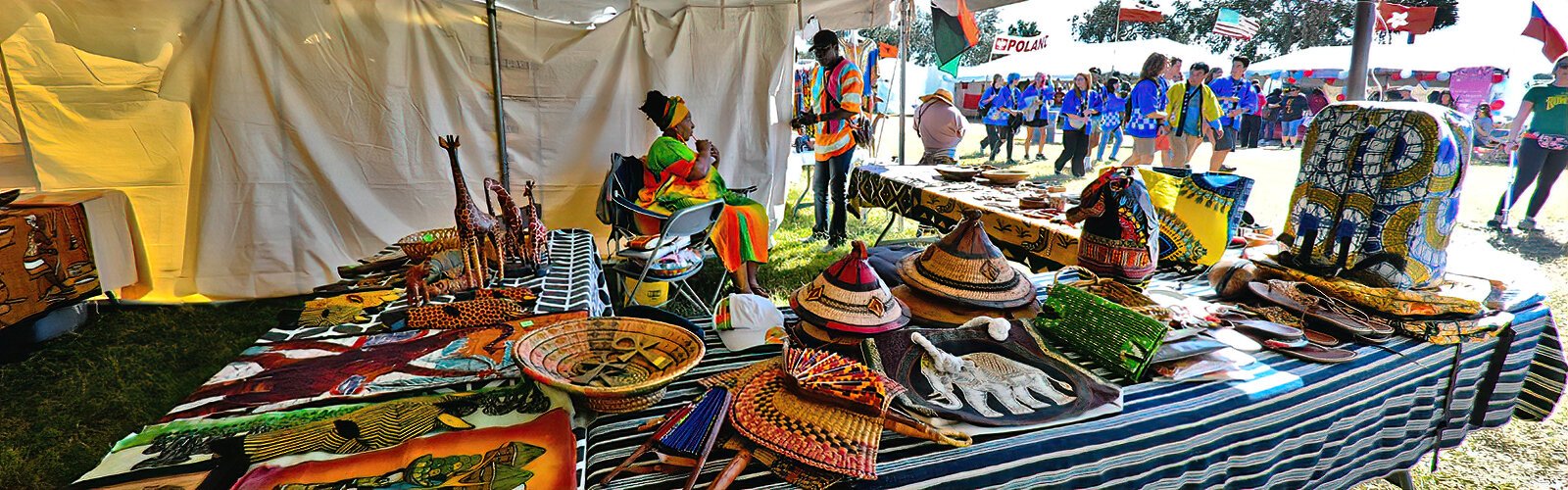  Arts and crafts from Africa were available for purchase at the African American booth. The fair offered cultural displays, tasty foods and entertainment from around the world.