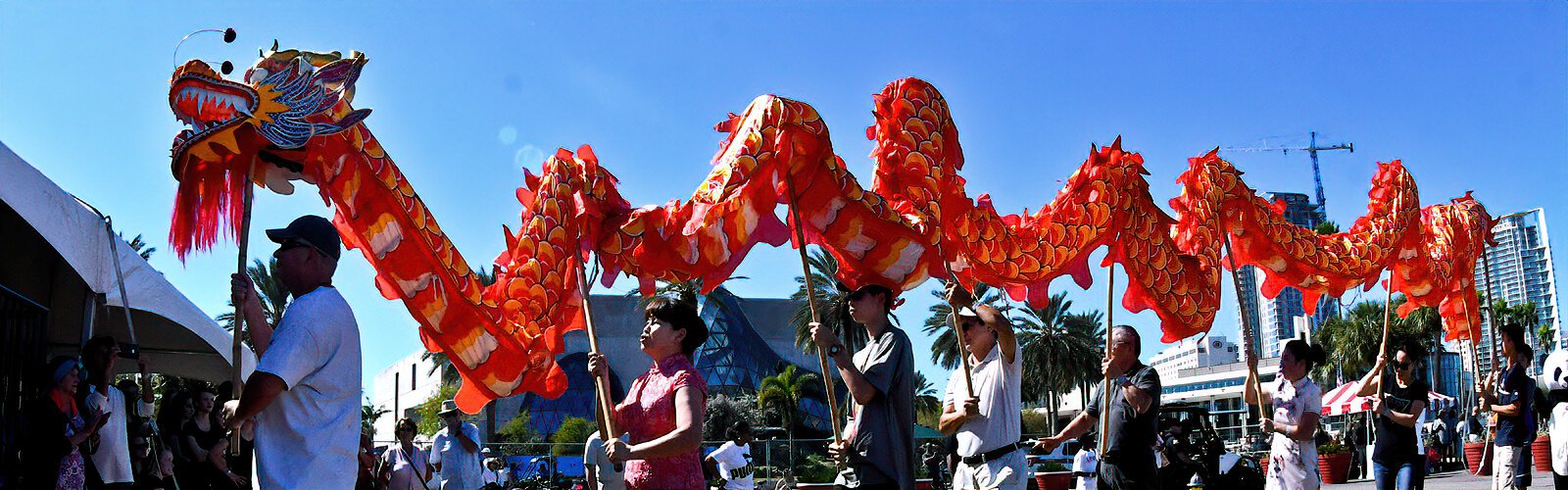 The Chinese dragon is proudly displayed during the Parade of Nations.