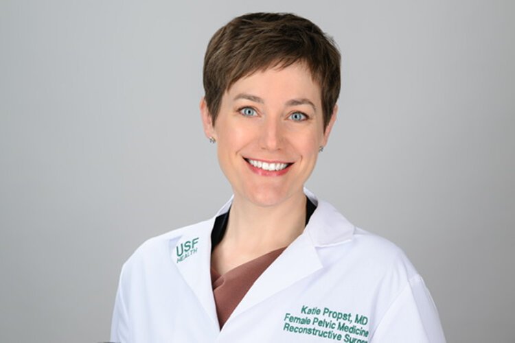Dr. Katie Propst is the head of USF Health's pioneering Pregnancy and Postpartum Clinic.