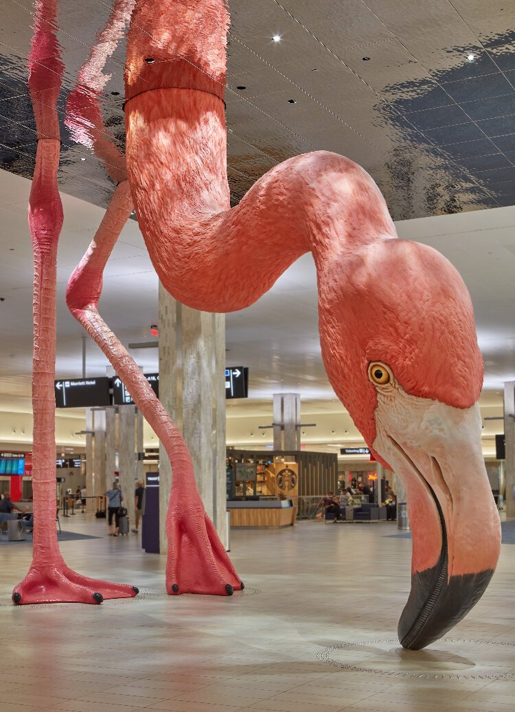 Artist Matthew Mazzotta's "HOME" is part of the public art display at Tampa International Airport. Mazzotta lectures on public art at USF-St. Petersburg November 7th.