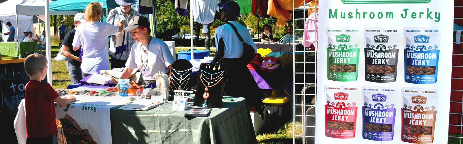  Various types of vegan food were available for people to sample and buy from a wide variety of vendors committed to making the world a better place.