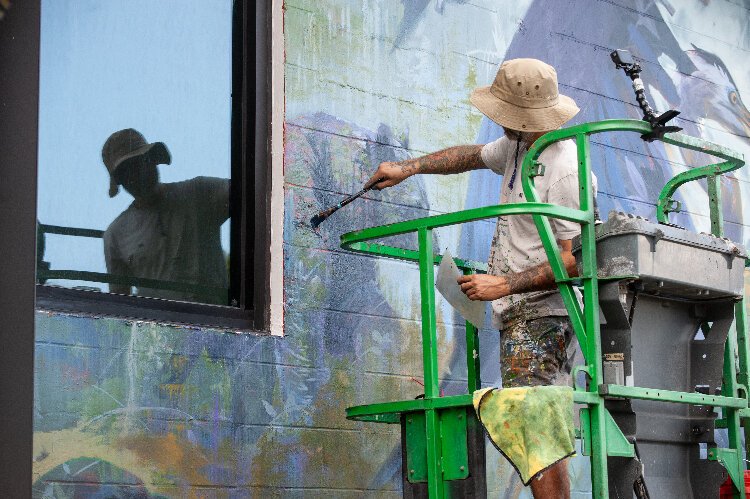 Ernesto Maranje's mural is part of a newly launched public awareness campaign by the Florida Wildlife Corridor Foundation.