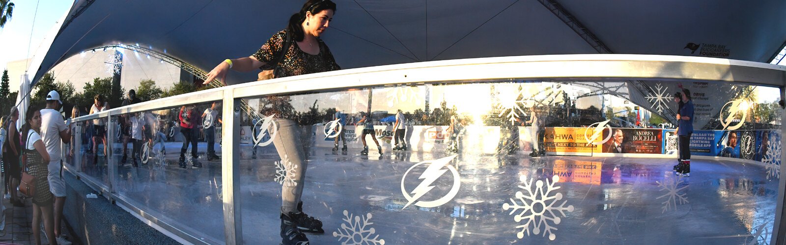 Open every day except in inclement weather, the skating rink at Winter Village offers hours of enjoyment right in the heart of Curtis Hixon Waterfront Park in downtown Tampa.