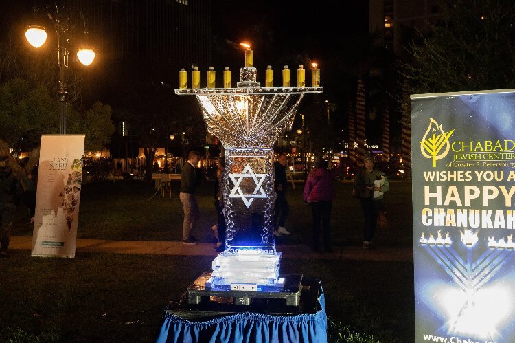At the Chabad Jewish Center of Greater St. Petersburg's 20th annual Hanukkah in the City, a message to be a light in the darkness. 