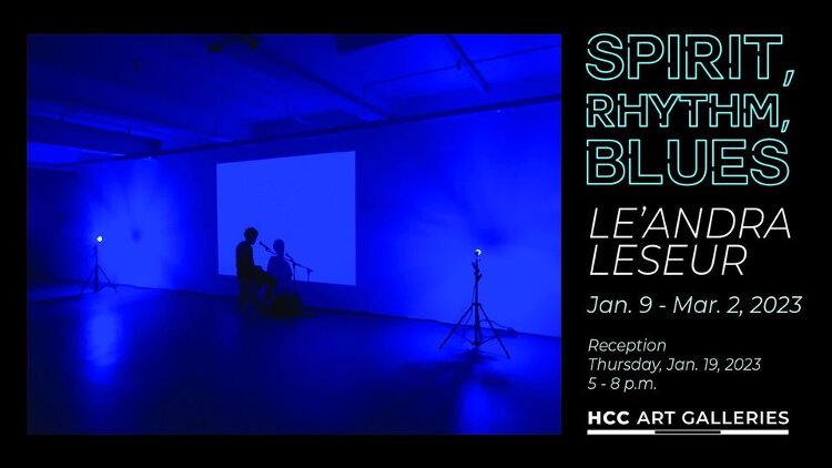 “Spirit, Rhythm, Blues” by celebrated New York artist Le’Andra LeSeur is at Gallery221 at Hillsborough Community College’s Dale Mabry campus from January 9th through March 2nd.