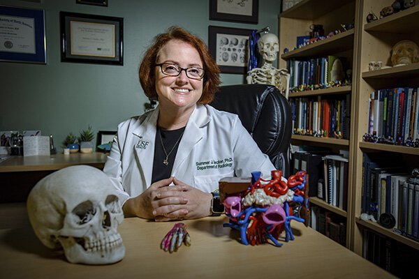 Dr. Summer Decker, director of the Center for Medical 3D Printing Applications and professor in the Department of Radiology at USF Health Morsani College of Medicine.