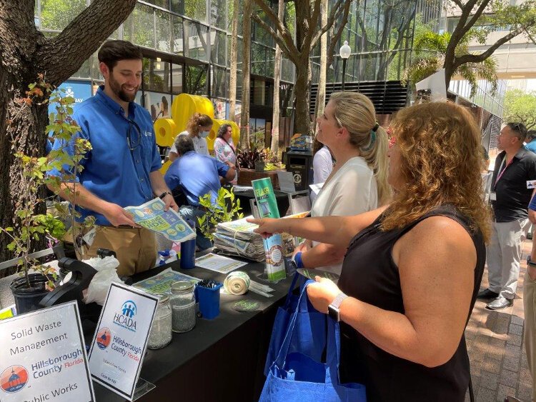 Danny Gallagher, recycling coordinator for Hillsborough County, at the  Environmental Protection Commission of Hillsborough County's Clean Air Fair 2022.