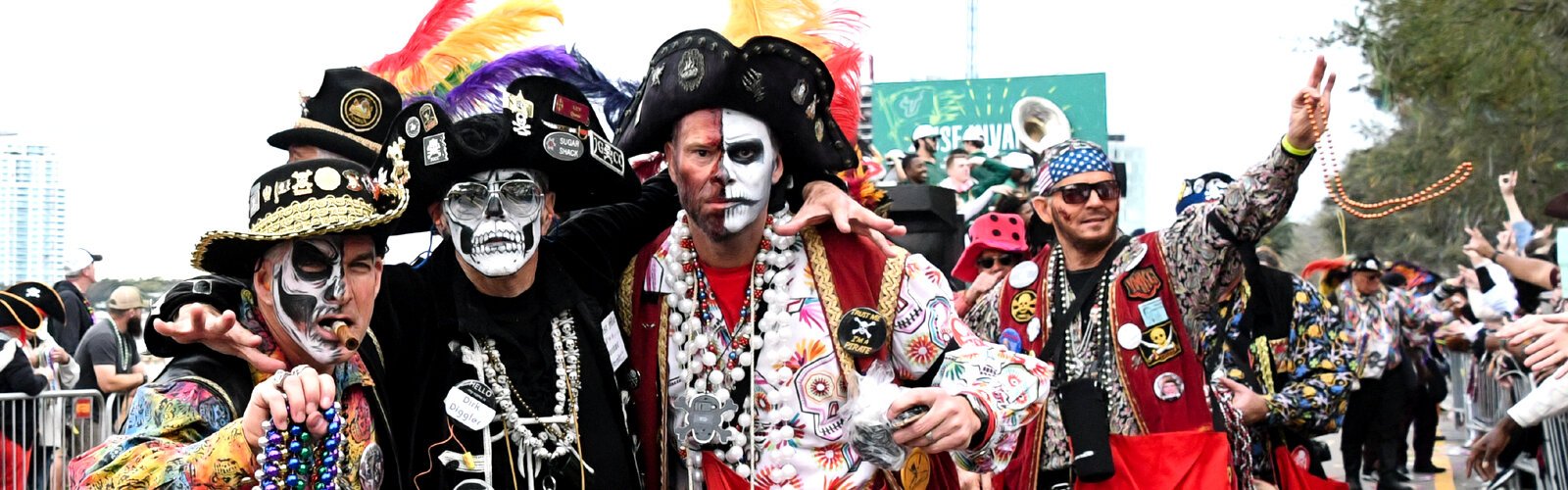 Pirates parade on Bayshore Boulevard during the 2023 Seminole Hard Rock Gasparilla Pirate Fest in Tampa on Saturday, January 28, 2023.