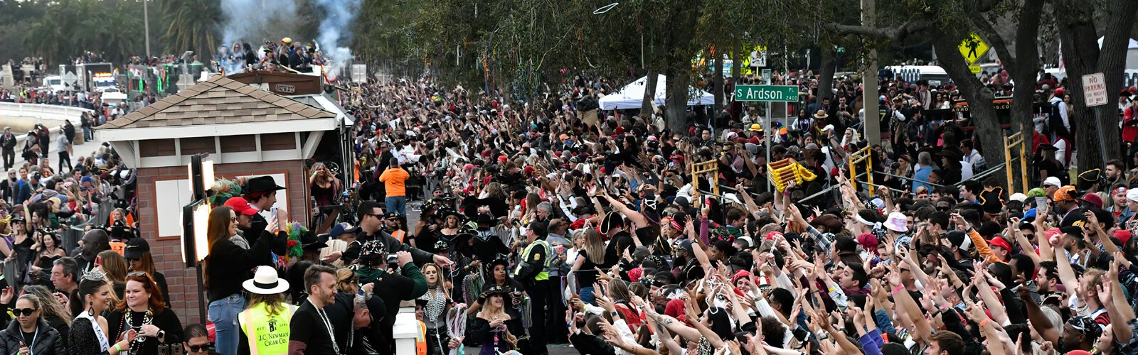 A view of the packed crowd at the Ardson Place intersection on Bayshore Boulevard. An estimated 300,000 people attended this annual event.