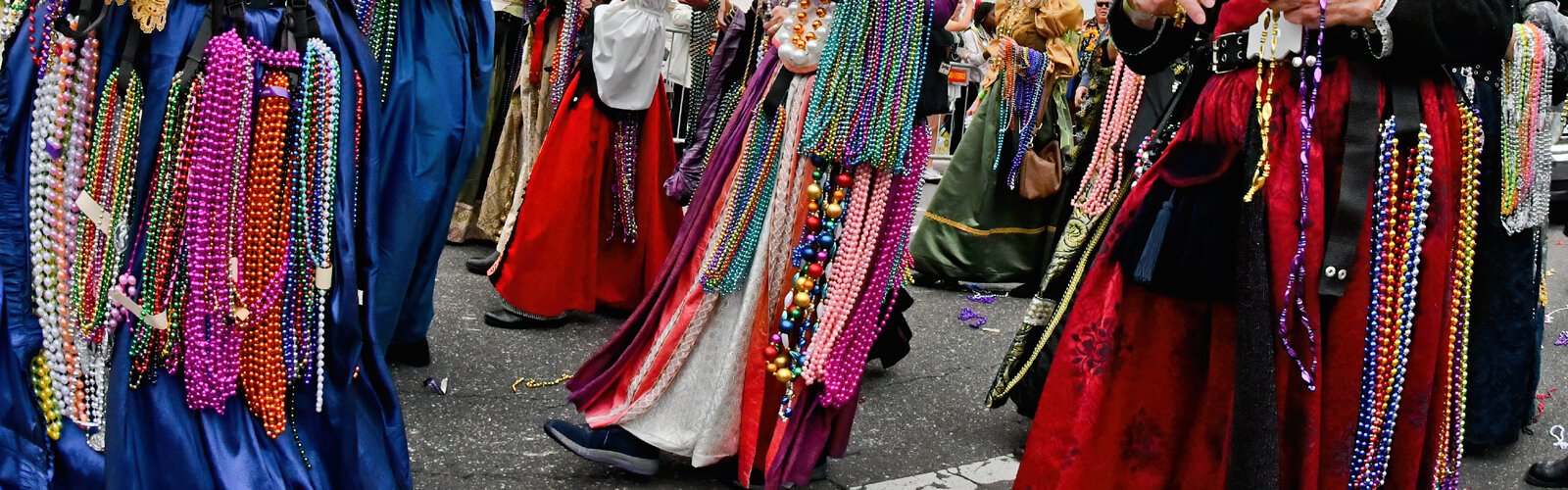 Beads, beads and more beads, that’s the name of the game during the 2023 Seminole Hard Rock Gasparilla Pirate Fest in Tampa on Saturday, January 28, 2023.