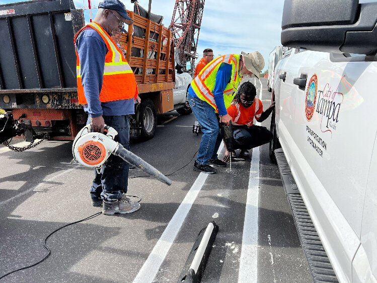 Tampa city workers built the Cass Street project in a two-week period in January.