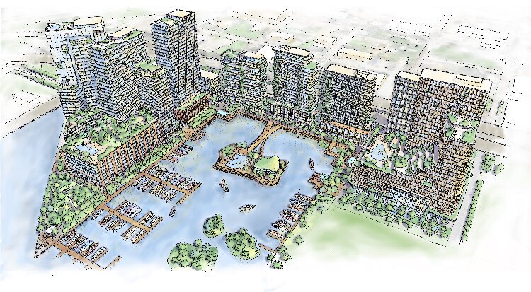A rendering of the Ybor Harbor development.