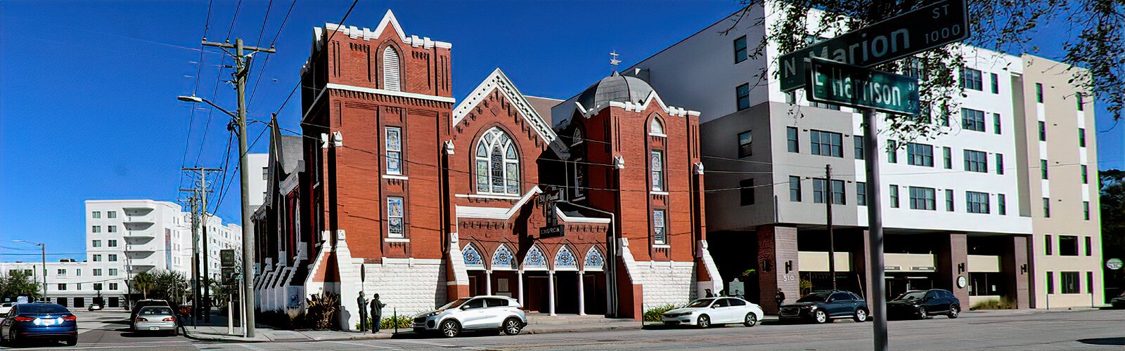 To celebrate Black History Month, the Tampa Bay History Center gave a walking tour of Central Avenue West, once a thriving Black neighborhood in Tampa. The tour included historic St. Paul African Methodist Episcopal Church, founded in 1870.
