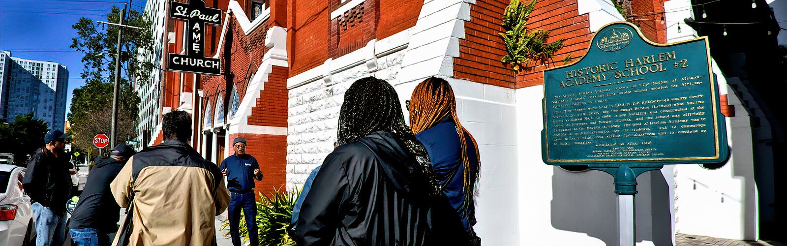 The century old St Paul A.M.E. church no longer functions as such but as a community center for an affordable housing building built next to it on the site of the demolished Harlem Academy/School.