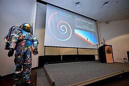 St. Petersburg College's Leepa-Rattner Museum of Art  presented a talk from hometown astronaut and alumnus Nicole Stott on the connection between art and space.