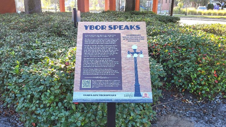 The City of Tampa's first public art sound installation, "Ybor Speaks," tells the story of the city's historic neighborhood and the people who lived and worked there from the 1890s through the 1980s.