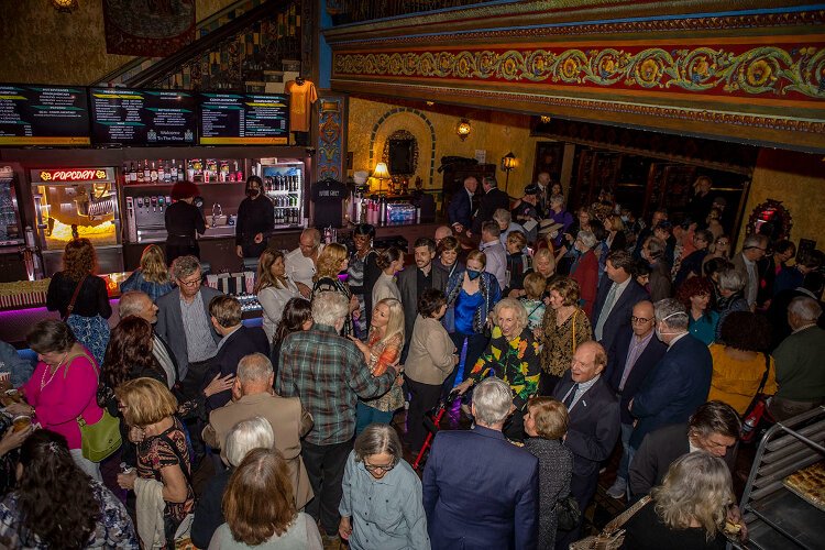 Following the afternoon's celebration of life, attendees filled the lobby reception sharing stories and memories of Art Keeble.