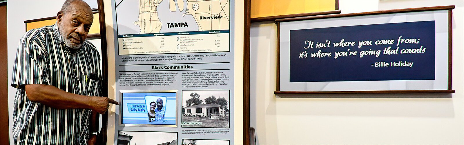 Mary M. James’ husband, Frank Gray, and his daughter, Gailry Bagley, are featured in an exhibit at  Robert W. Saunders, Sr. Public Library. Gray says he is the last remaining policeman who walked the beat on Central Avenue in the 1960s.