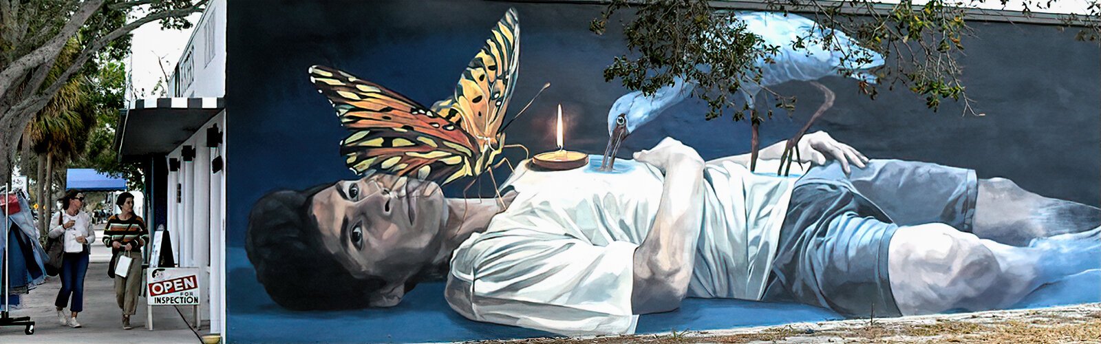 The Grand Central District offers some of the best mural-spotting in St Pete. “El Templo – Find the Light” is a startling mural by Peru-based fine artist and muralist Jade Rivera.