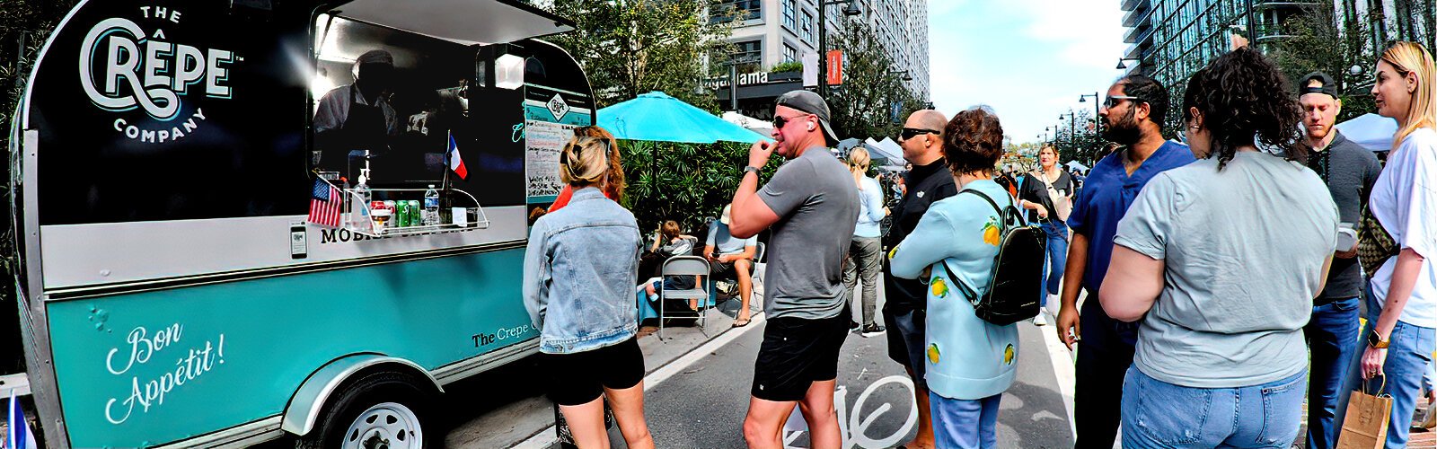 The Market at Water Street Tampa features more than 50 vendors on the third Sunday of every month. And the sweet French specialty prepared from scratch by Rodrigue Lodin of The Crepe Company is worth waiting for. 