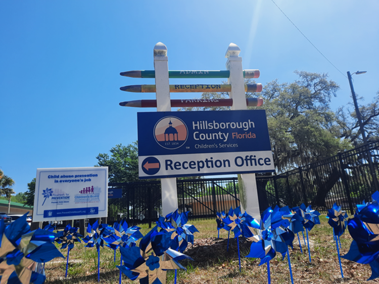During Child Abuse Prevention Month, the pinwheel garden outside the Children's Board of Hillsborough County is a reminder of what it means to save a child from abuse and neglect and the value of community support for families in crisis.