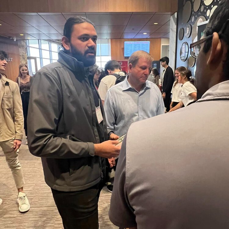 Kitchenery founder Akshay Bhuva at the New Venture Expo, where his business won the $3,000 first prize for Spartan incubator companies.