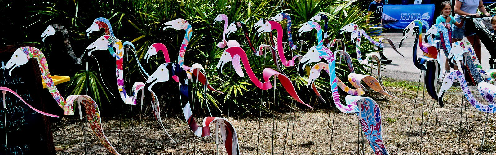 Ready to decorate your garden are the delightful bouncing flamingos made of PVC by Amber Montsdesca, owner of Wicked Green Organic & Hydroponic Gardening Supplies in Spring Hill.