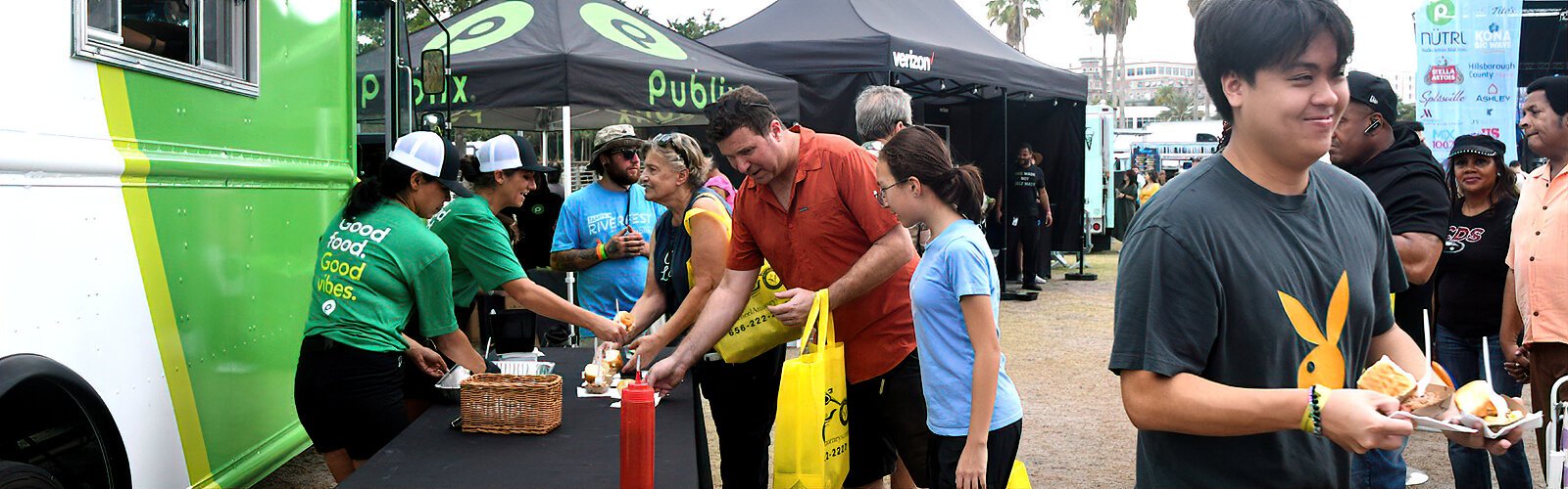 Publix Super Markets, presenting sponsor of the Tampa Riverfest, offers free cooked samples of their Smokehouse selections to festival goers at Curtis Hixon Waterfront Park.
