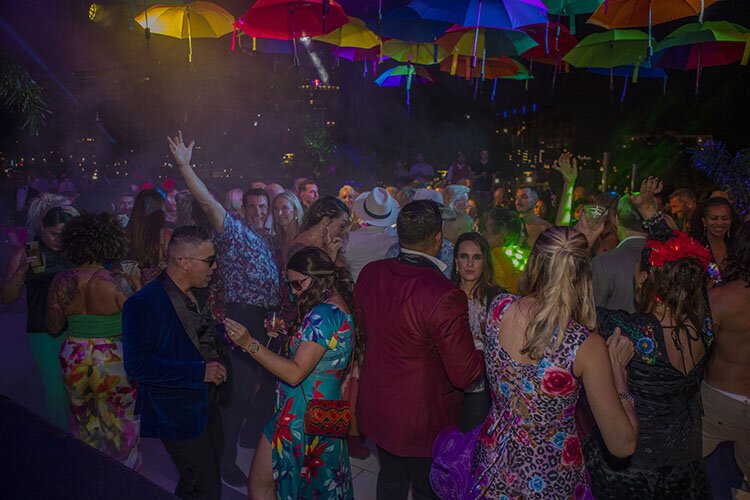 The crowd dances at the Tampa Museum of Art's Pride and Passion: Sabor.