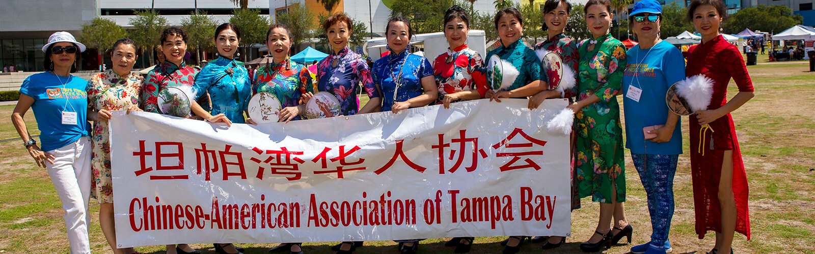 Members of the Chinese-American Association of Tampa Bay at the The Asian Pacific Islander Cultural Festival.