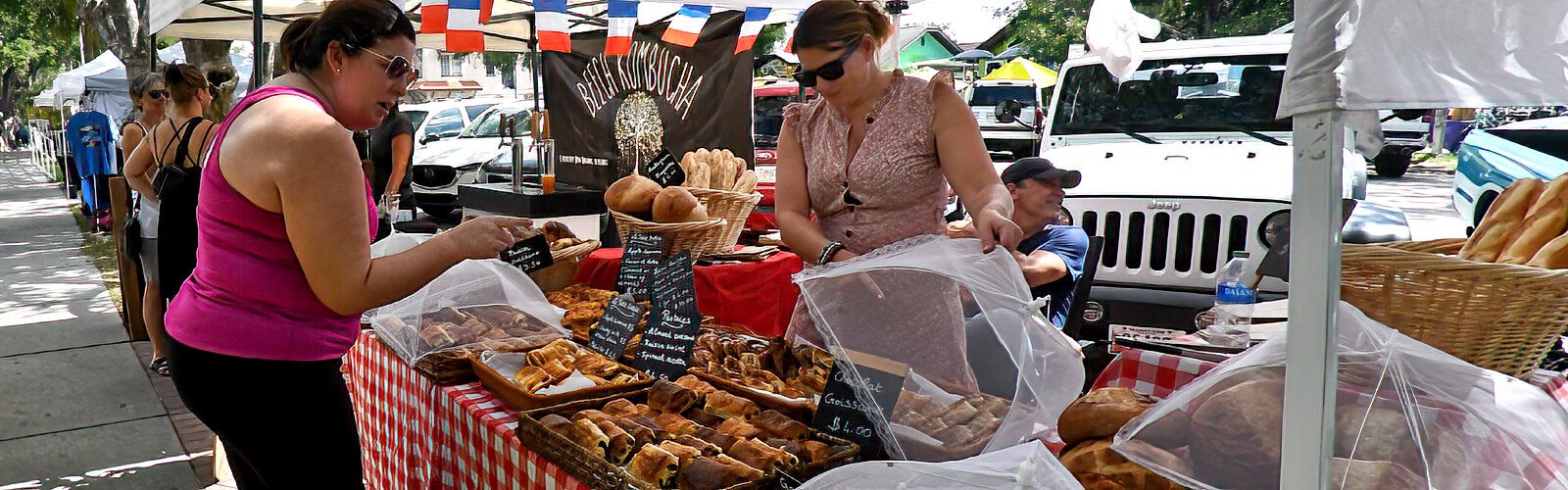 French croissants and bakery items made by Philippe and Angelique of Le Petit Delice   are available for purchase during the weekly Gulfport Tuesday Fresh Market.