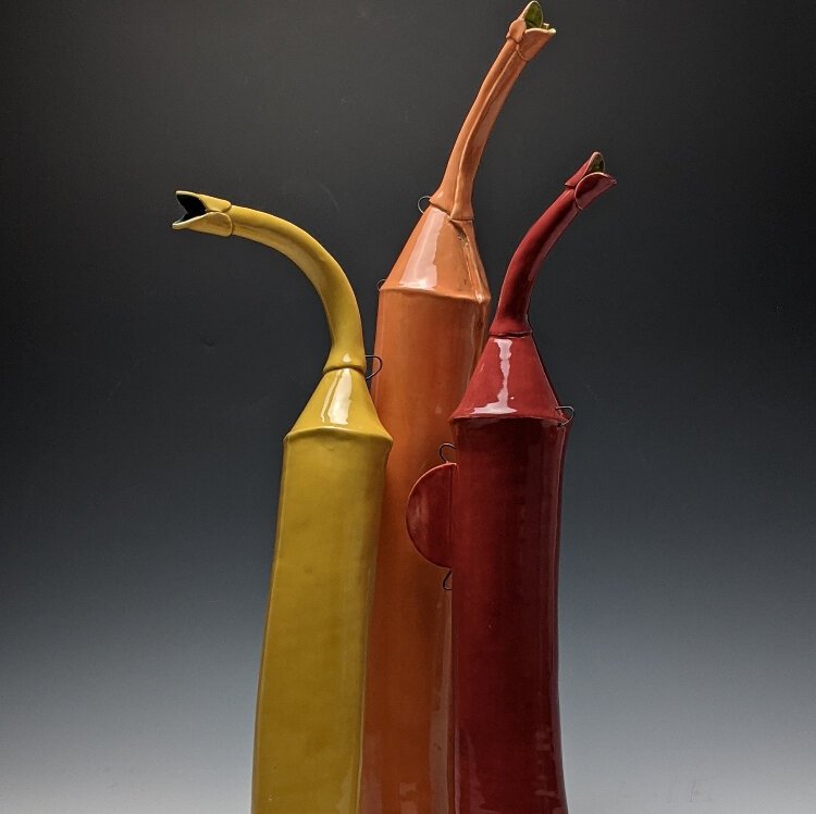Ceramic works of Jan Richardson are on display at Gratus/ Jenny Carey Studio at the Kress Building in Ybor City.