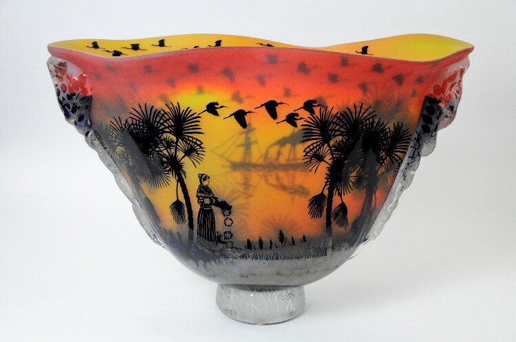 "Bird Island Florida," by St. Petersburg-based  artist Chuck Boux, is part of the exhibit   “Material Mastery: Florida CraftArt Permanent Collection of Fine Crafts” at the Leepa-Rattner Museum of Art.