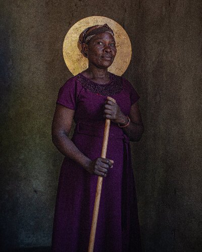 "Everyday Saint Lucy," by Riverview-based artist Angelika Kollin, top prize winner in the The Florida Museum of Photographic Arts' 12th annual International Photography Competition, on display now at Tampa International Airport.