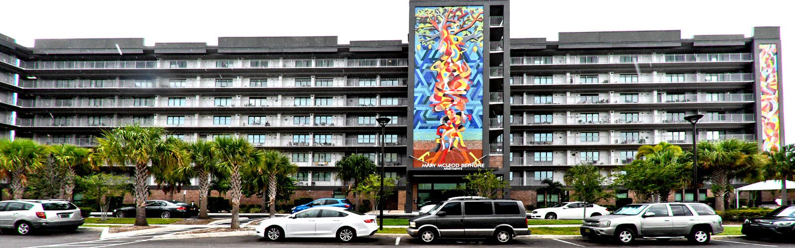Featuring a grand mosaic artwork designed to honor and preserve history, the Mary McLeod Bethune Apartments offers 160 affordable apartments for active seniors and received a National Green Building Standards Gold Certification.