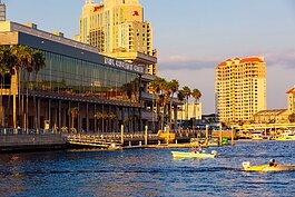 The Tampa Convention Center's largest renovation and expansion added 18 meeting rooms with floor-to-ceiling windows overlooking the Hillsborough River.