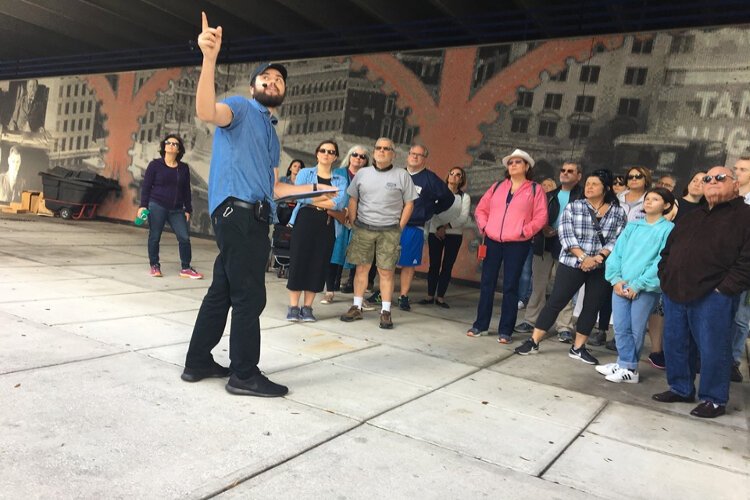 Since moving here in 2002, T.J. Chaltry has witnessed the transformation of downtown Tampa. He leads tours for the Tampa Bay History Center that mix the downtown core's history with its modern day development boom.