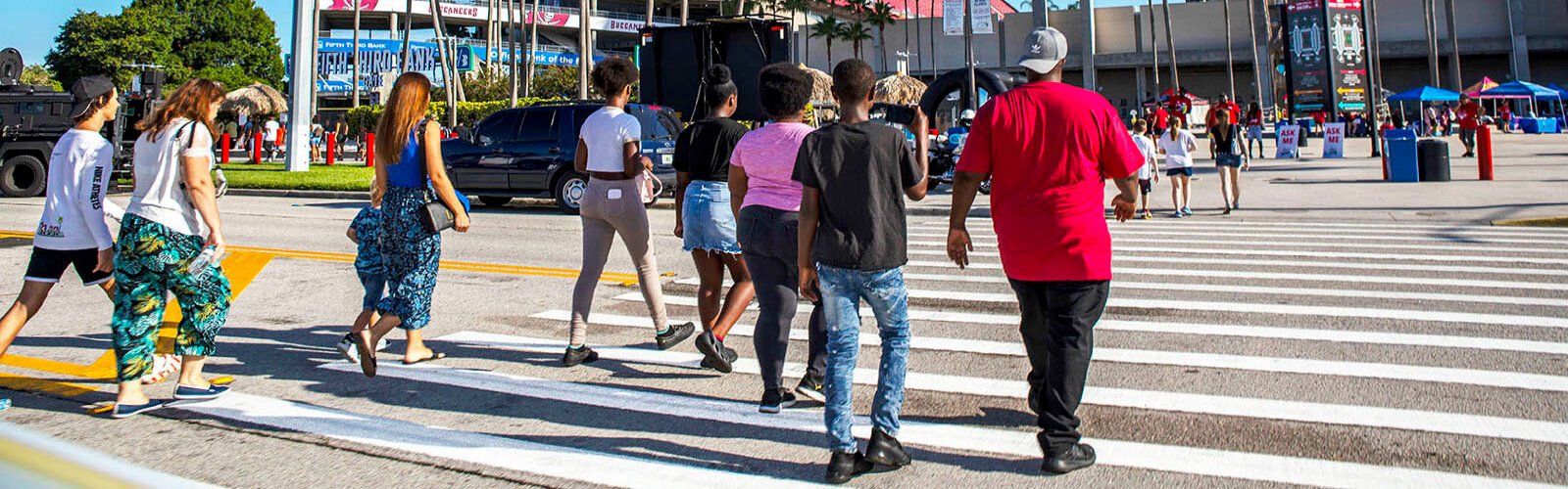 Families arrived early outside Raymond James Stadium for WWE Superstar and Global Ambassador Titus O'Neil/Thaddeus Bullard's Bullard Family Foundation 6th Annual Back to School Bash, where 30,000 backpacks with school supplies were distributed.