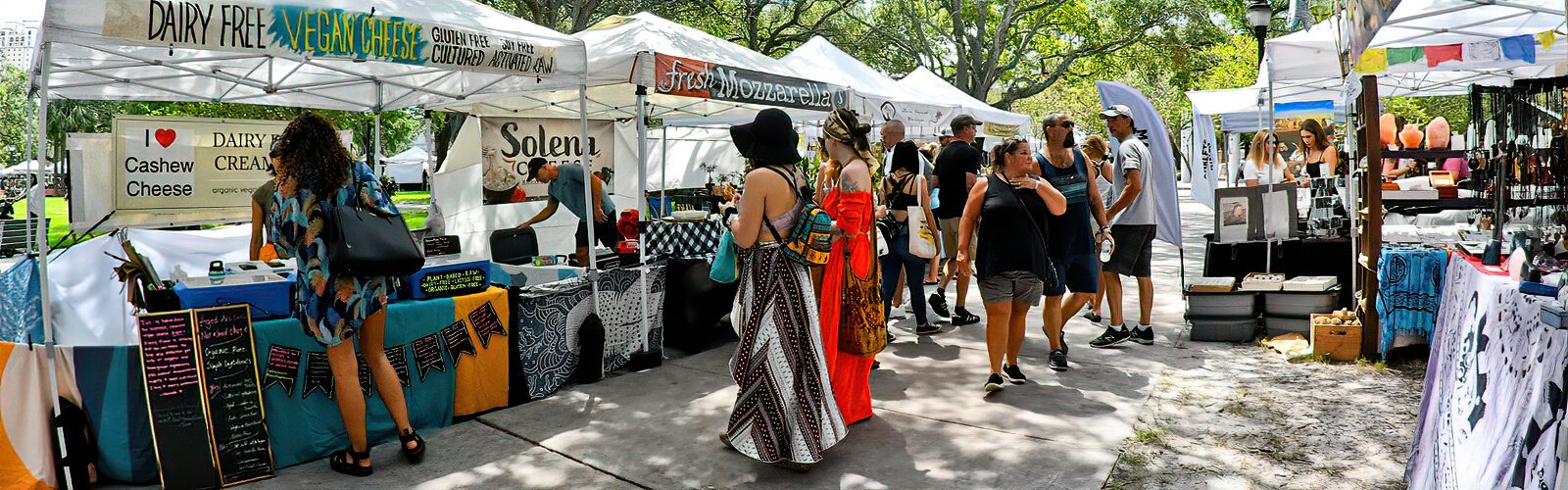 A nice stroll through Williams Park in downtown St. Pete during the Saturday Morning Market, open from 9 am to 1 pm, provides moments worth savoring while discovering new products and finding fun artwork.