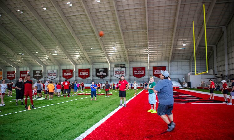 Following the Bucs' recent training camp practice, Special Olympics Florida athletes participated in an indoor training drill and an autograph session with players and Bucs' CEO Brian Ford.