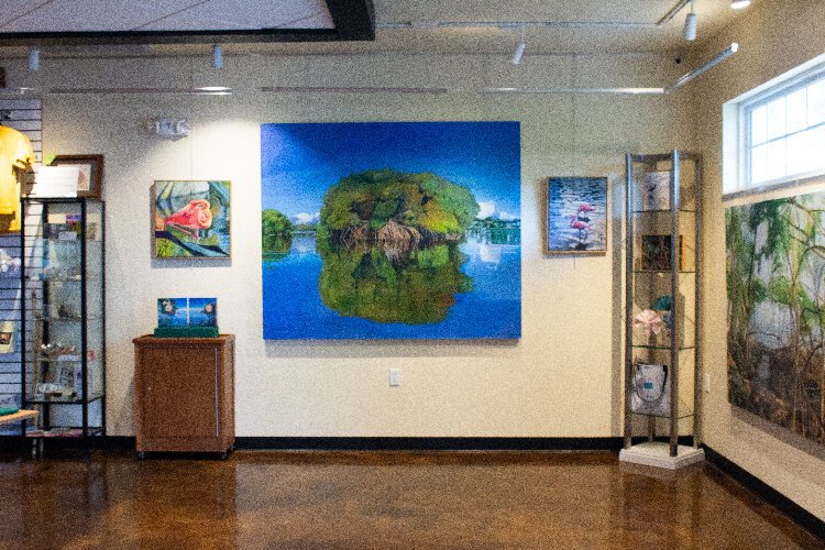 Harriet Monzon-Aguirre's "MIRROR," on exhibit now at the Safety Harbor Museum & Cultural Center, captures the natural beauty of Safety Harbor.