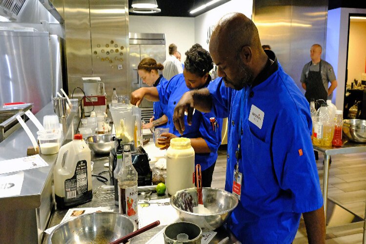 Metropolitan Ministries partners with Monin Inc. to launch Kitchens on a Mission, an innovative new initiative in Metropolitan Ministries' culinary adult education program.