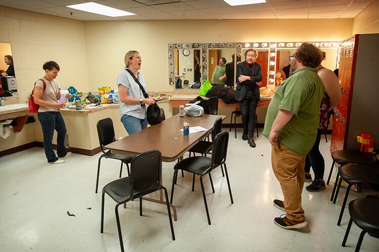 Performers take a break and relax during the 2023 Countdown Improv Festival.