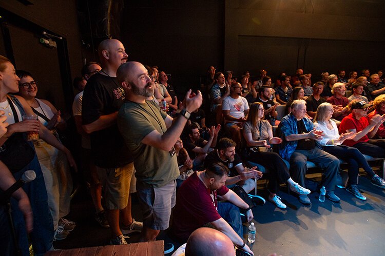 An early Saturday night crowd filled the Studio Theatre of HCC’s Ybor City Performing Arts Building during the 2023 Countdown Improv Festival.