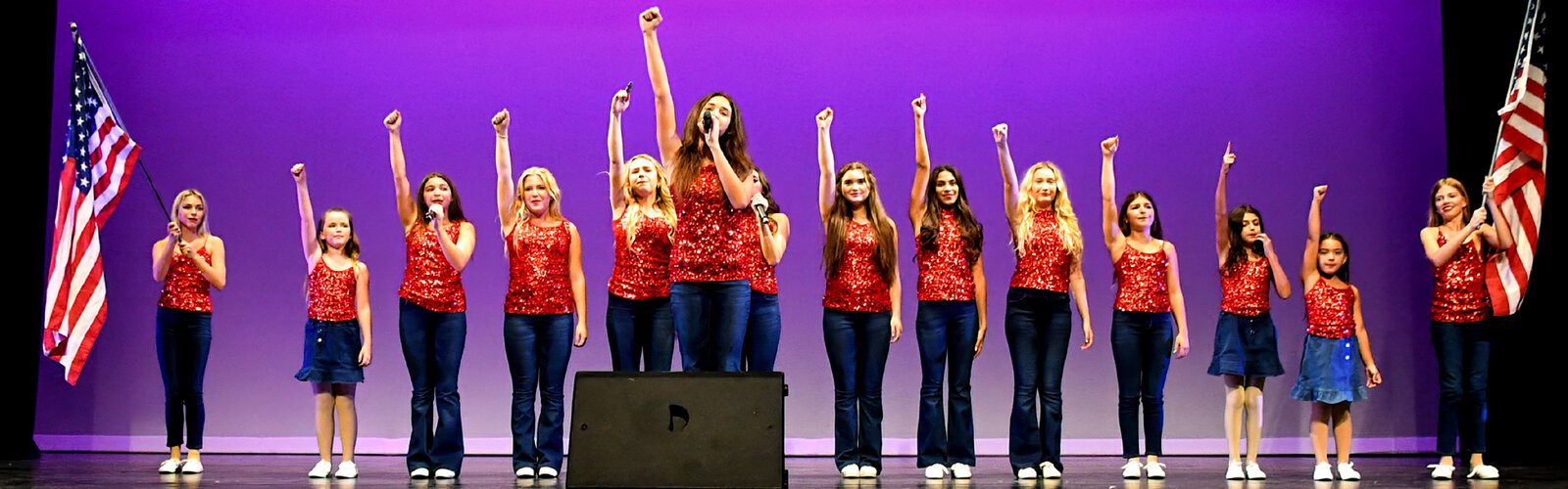 The Entertainment Revue ends their hour-long performance on stage at the New Tampa Performing Arts Center with a piece honoring the fallen heroes of 9/11. 