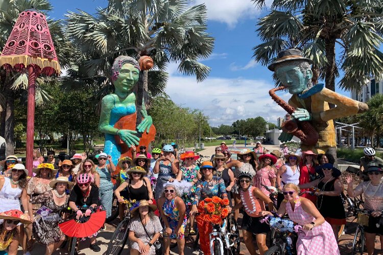 Tampa's Fancy Women Bike Ride started and finished at Perry Harvey Sr. Park on Sunday, September 17th. The event traditionally takes place the Sunday before World Car-Free Day.