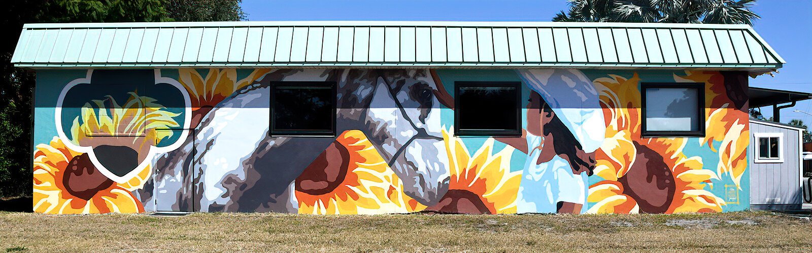 Among the Bright Spot projects of the SHINE Mural Festival is “Girl Power," a color-by-number mural created by The Happy Mural Project and completed by Girl Scouts of West Central Florida.