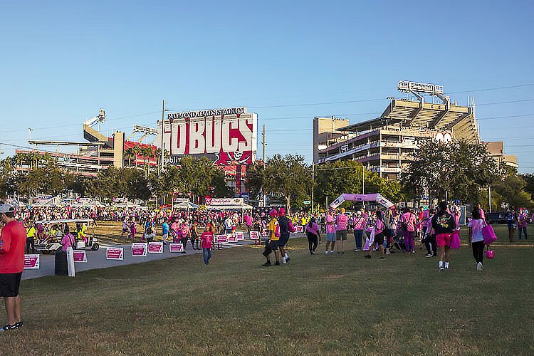 Organizers of the American Cancer Society's Making Strides Against Breast Cancer Walk estimated approximately 25,000 attended the walk and celebration of thrivers, survivors, family and friends who have been touched by breast cancer.