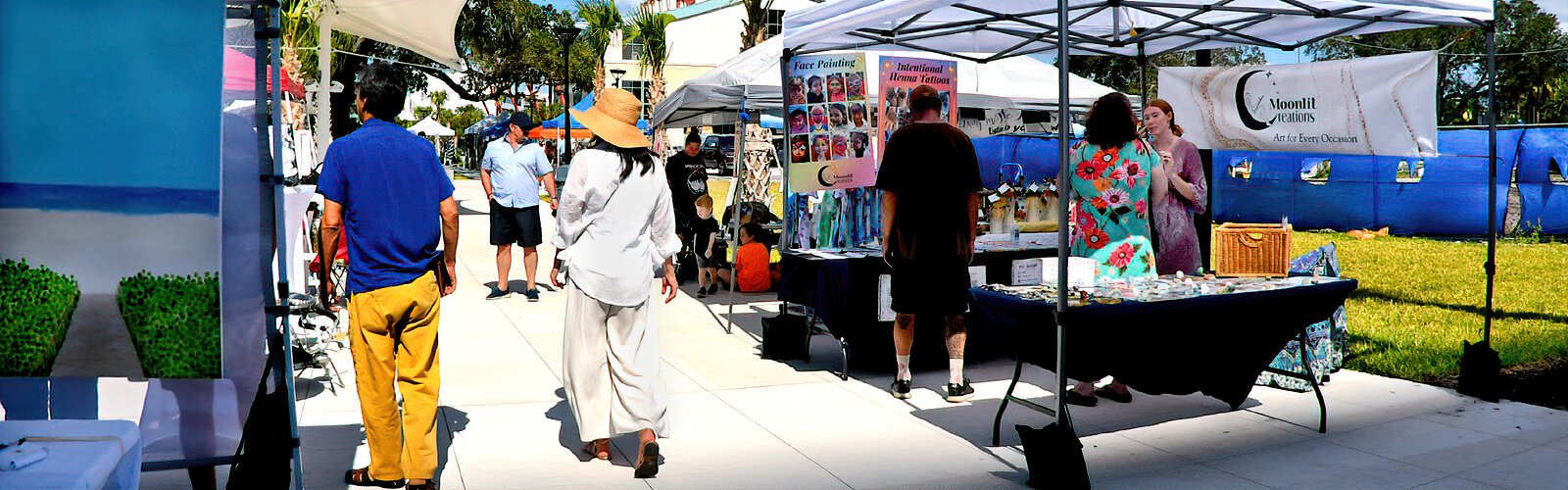 In addition to murals, the artwork and products of local artists and vendors were displayed to catch the visitors’ fancy at the inaugural Art in the Park event at Clearwater's Coachman Park.