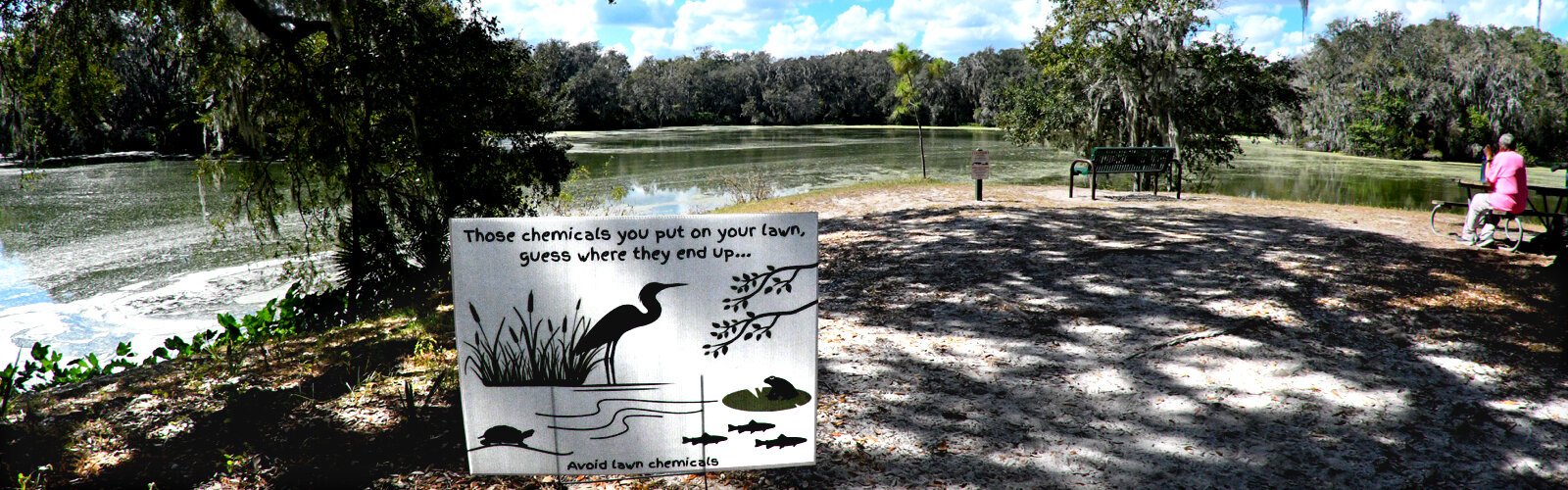 The Edward Medard Conservation Park complements the Wonders of Wildlife Festival with its beautiful nature setting, all the more reason to heed the posted ecological warning.